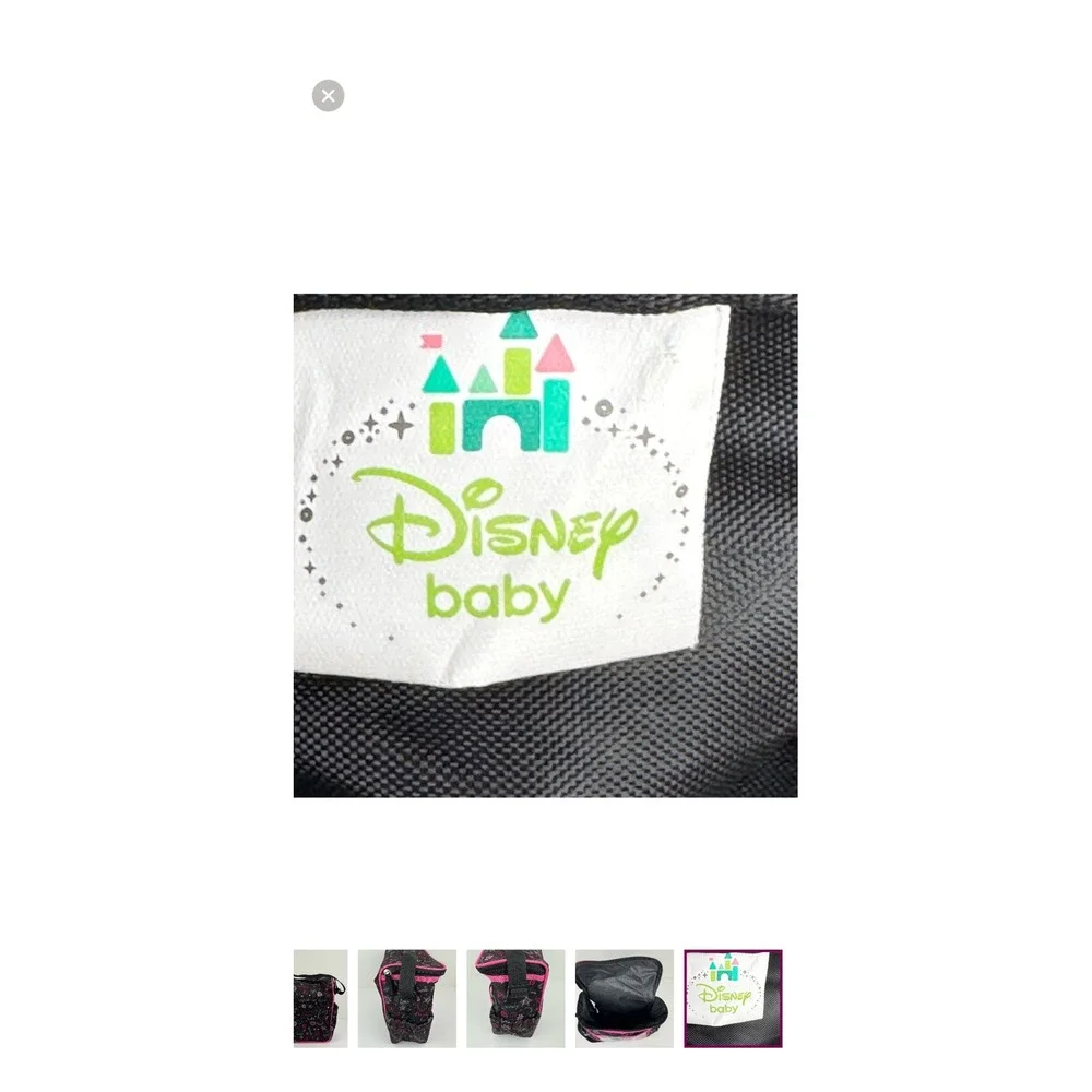 Disney Baby Minnie Mouse Black‎ Pink Lunch Bag Insulated Bag